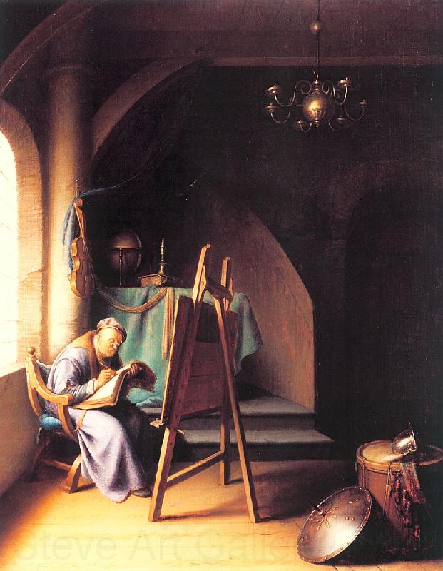 DOU, Gerrit Man Writing by an Easel Spain oil painting art